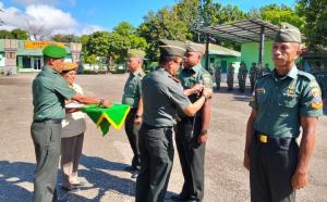 Dandim 1605/Belu Pimpin Korps Raport Kenaikan Pangkat Prajurit TNI