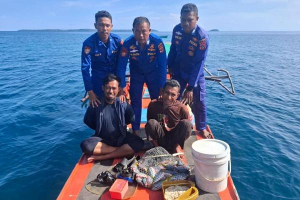 Tangkap Ikan Pakai Bom, Polairud Polres Sikka Amankan Dua Pelaku 