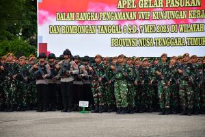 Ratusan  Personil TNI-Polri Diterjunkan  Amankan Kunjungan Wapres ke NTT