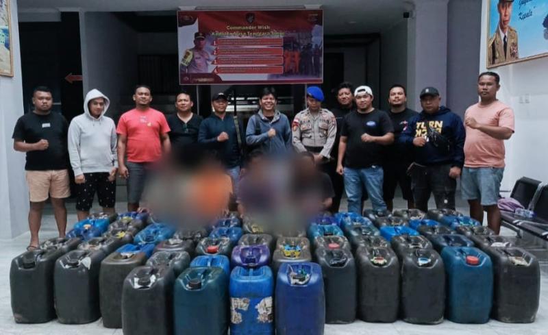 Polisi Amankan 2,2 Ton BBM Ilegal, Minggu (27/4/2025). 