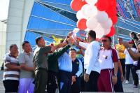 Wakil Gubernur NTT, Irjen Pol (Purn) Johni Asadoma dan Forum Koordinasi Pimpinan Daerah (Forkopimda) Provinsi NTT saat embukaan kegiatan Ana NTT Kreatif Festival (AnTiK Fest) 2025 di halaman Kantor Gubernur NTT, Jumat (16/5/2025).