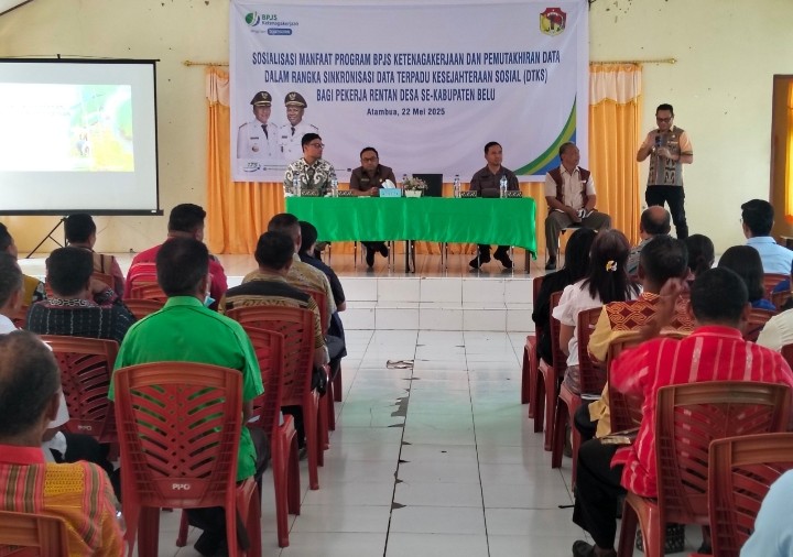 Wabup Belu Buka Sosialisasi Manfaat BPJS Ketenagakerjaan Bagi Pekerja Rentan Desa