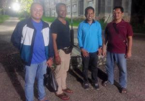 Kasat Intelkam Polres Belu, IPTU Nico Saleh Nusa bersama anggota kunjungi salah satu tokoh agama Keuskupan Atambua, Sabtu (24/5/2025).