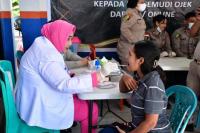 Polda NTT menggelar bakti kesehatan secara gratis bagi para pengemudi ojek daring/online di Klinik Turangga Polda NTT, Senin (16/6/2025) dan dihadiri Wakapolda NTT, Brigjen Pol Baskoro Tri Prabowo.