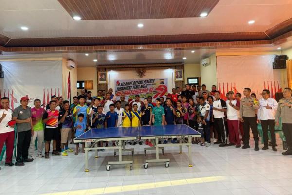 Turnamen Tenis Meja Polres Rote Ndao Meriahkan HUT ke-79 Bhayangkara Tahun 2025