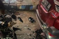 Pengendara sepeda motor Honda Beat sSreet warna hitam nomor polisi DH 5970 CQ  berinisial ..mengalami luka berat setelah menabrak mobil Daihatsu Terios warna merah metalik nomor polisi DH 1431 HN.
