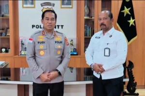 Kapolda NTT, Irjen Pol Dr. Rudi Darmoko, S.I.K., M.Si., dengan Kakanwil, Ketut Akbar Herry Achjar, A.Md.I.P., S.H., M.H.,