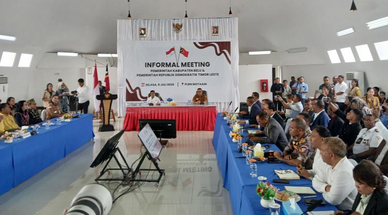 Pemerintah Kabupaten Belu dan Pemerintah RDTL mengadakan Informal Meeting dilakukan Aula Gedung PLBN Motaain, Desa Silawan,  Kecamatan Tasifeto Timur,  Selasa (8/7/2025). 