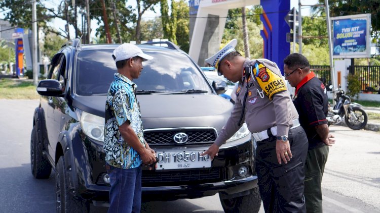 Satlantas Polresta Kupang Jaring Kendaraan Nomor Polisi Palsu 
