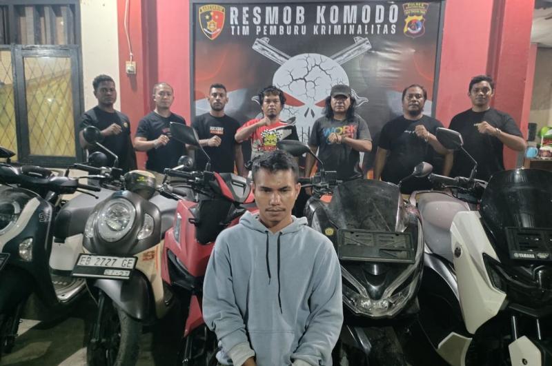 Tertangkap di Kota Bima, Pria Ini Gadaikan 7 Motor Rental Demi Judi Online