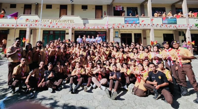 BGN Sosialisasikan Program Makan Bergizi Gratis pada Peringatan Hari Pramuka di SMAK Sadar Wisata