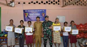 Jelang HUT ke-80 TNI Tahun 2025, Yonif 744/SYB Gelar Bakti Sosial