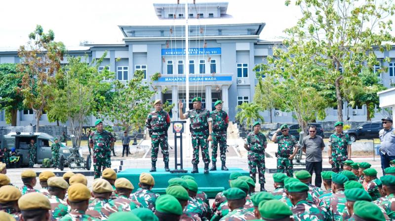 Pangdam IX : Terima Kasih Yonif 741/GN dan Yonarmed 15/DBY Atas Prestasi Selama Bertugas