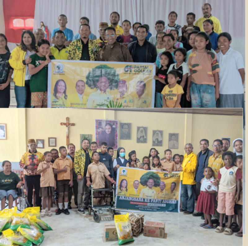Rayakan HUT ke-61, Partai Golkar Manggarai Tebar Kasih di Panti Asuhan