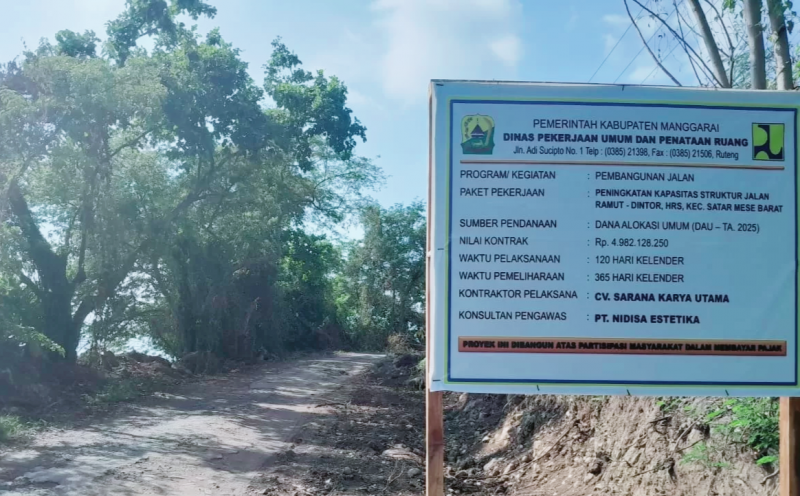 Wajah Selatan Manggarai Berubah, Jalan ke Wae Rebo Digarap Serius Rp 4,9 Miliar