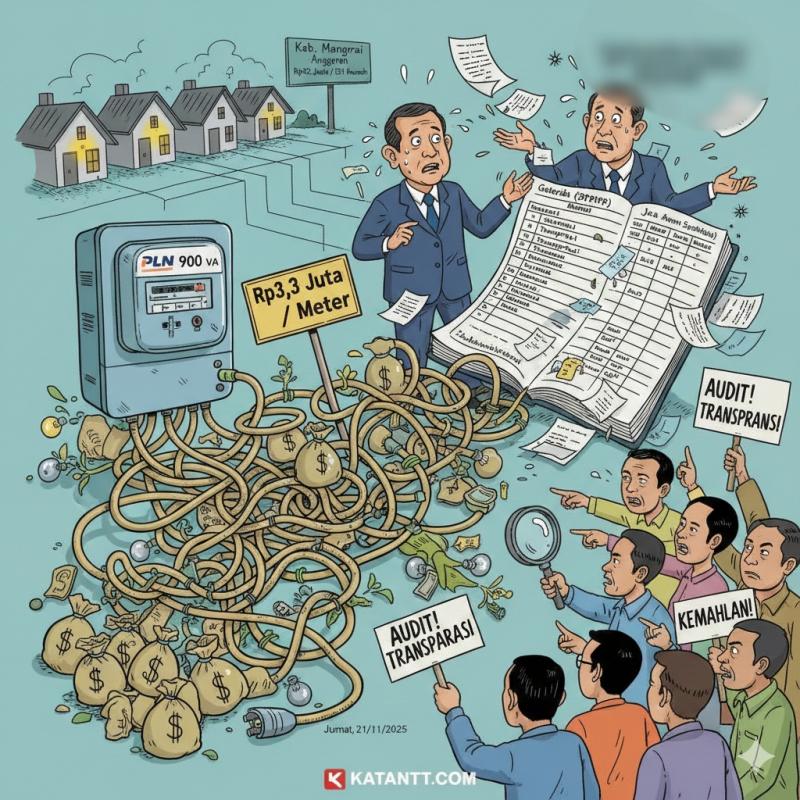 Mencurigakan! Meteran 900 VA Dibanderol Rp3,3 Juta, Anggaran DPRKPP Manggarai Harus Diaudit