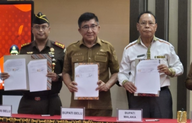 Bupati Belu Hadiri Penandatangan MoU Bersama Kejati NTT