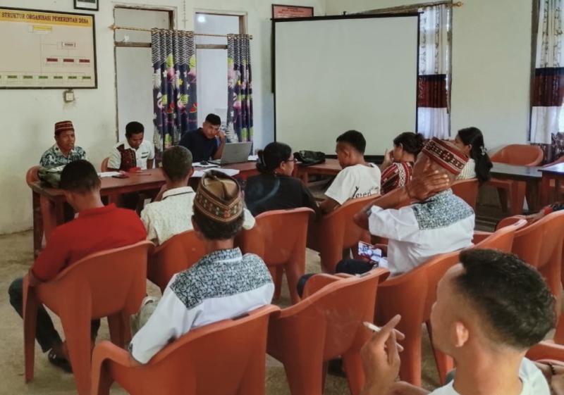 Sosialisasi Pemutakhiran Data Pemilih dan Syarat Pencalonan dalam Rangka Pemilihan Kepala Desa Pinggang, Rabu, (1/4/2026). 