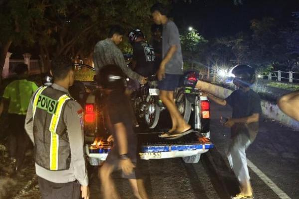  Satlantas Polres Sumba Timur Tertibkan Balapan Liar, Amankan Empat Sepeda Motor 