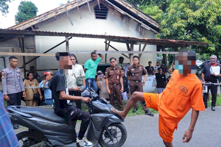  Penyidik Polres Alor menggelar rekonstruksi kasus tindak pidana pembunuhan yang terjadi di wilayah Lipa pada Jumat, 13 Maret 2026. 