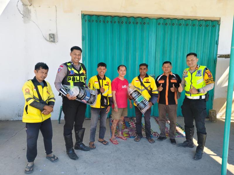 Satlantas Polres Sumba Timur Sambangi Pangkalan Ojek Online Maxim Kota Waingapu