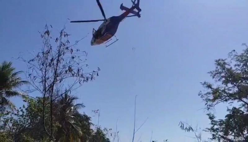 Polairud Salurkan Bantuan ke Pulau Palue-Sikka Pakai Helikopter