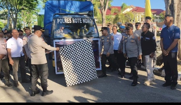 Polres Rote Ndao Kirim Bantuan ke Flores