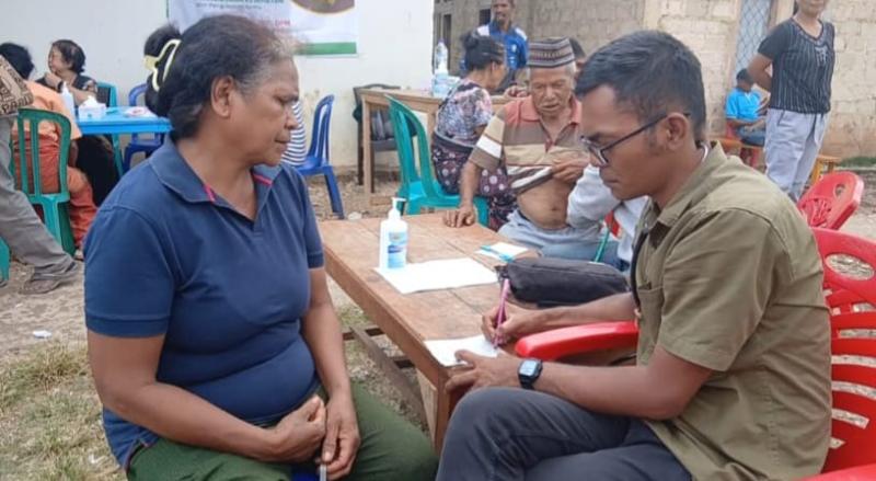 Kegiatan pemeriksaan kesehatan gratis dan trauma healing bagi masyarakat di Kampung Lompong, Desa Golo Lembur, Kecamatan Lamba Leda, Kabupaten Manggarai Timur, Kamis, 10 September 2026. 