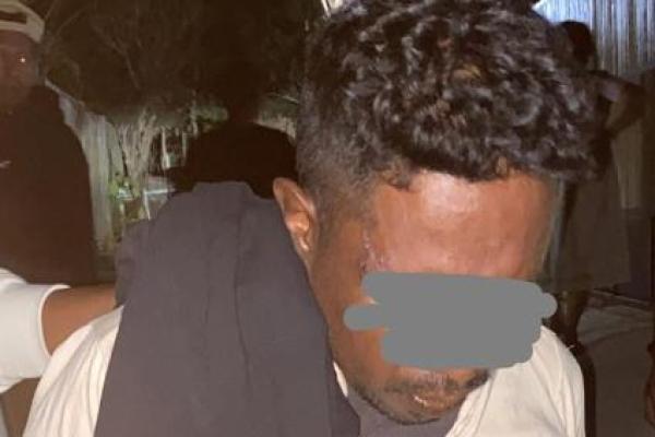 Oknum guru berinisial AM saat terciduk polisi 